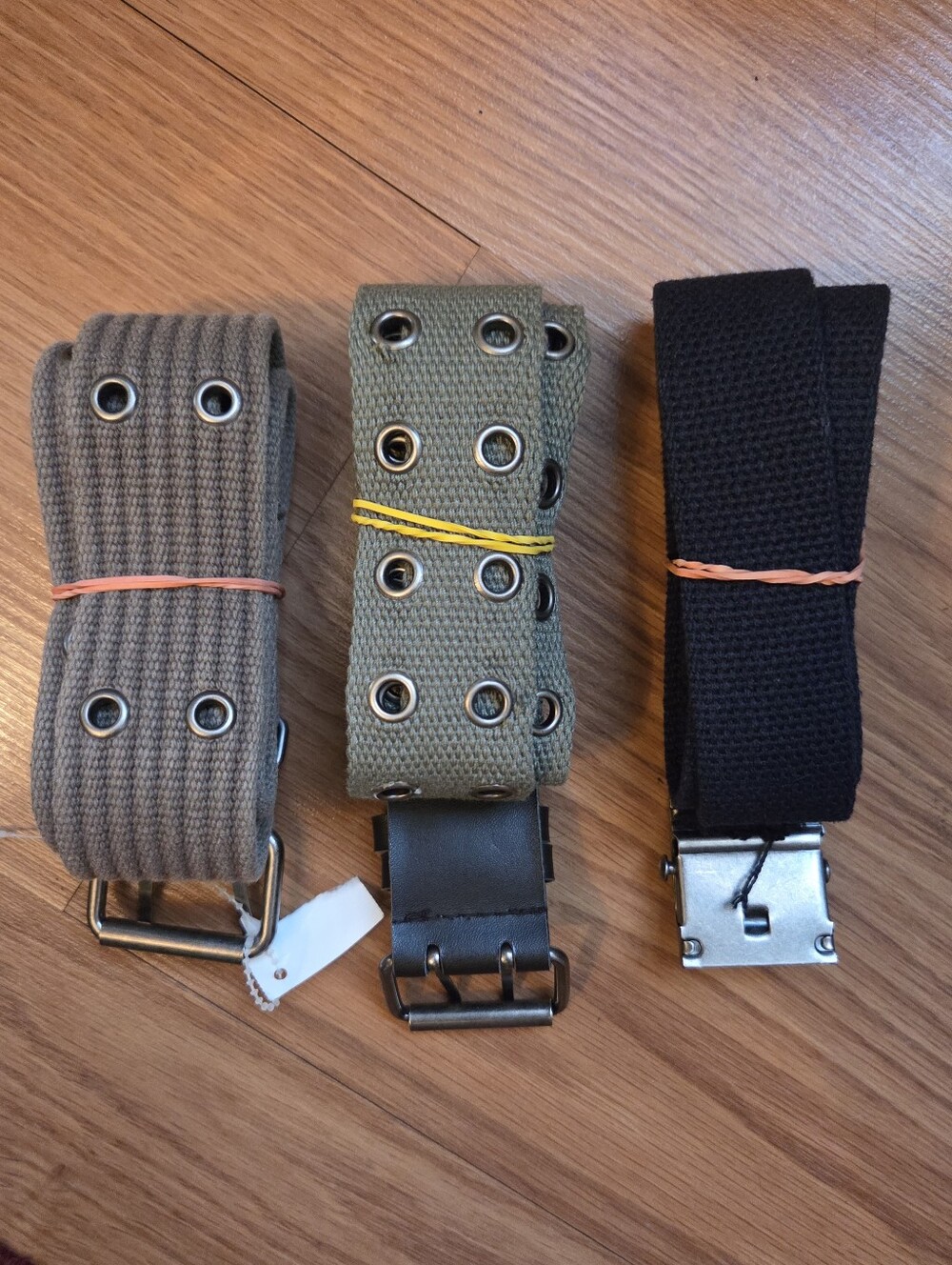 New Classic Womens Canvas Webbing Belt - 2 Military Green, I Dark Navy/Black